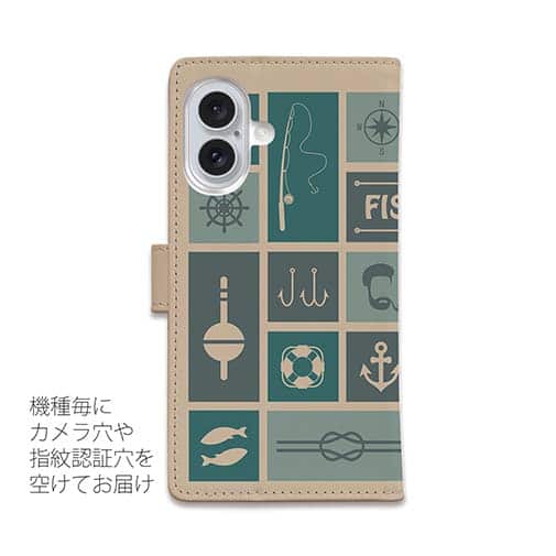 【手帳型】マス状の釣りアイコン