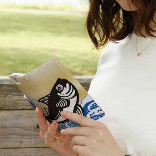 【手帳型】カツオ出汁風デザイン