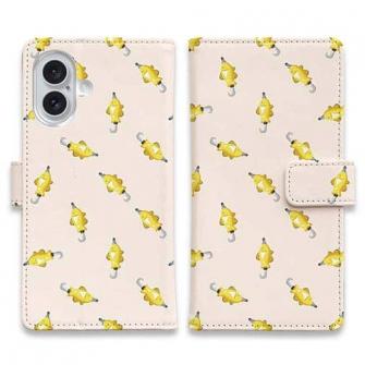 【手帳型】ルアーのシームレスパターン　イエロー