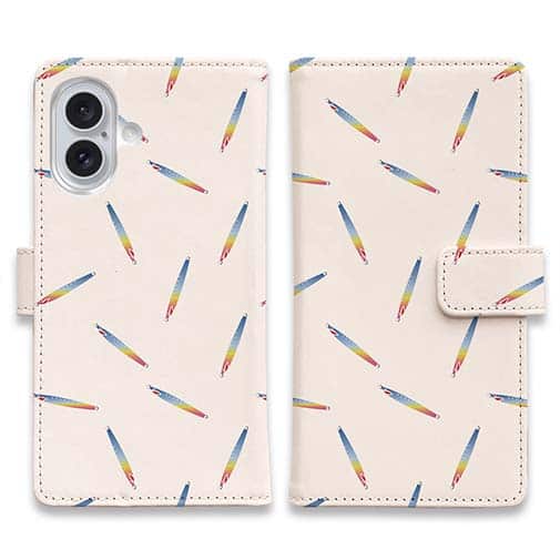 【手帳型】ルアーのシームレスパターン　メタルジグ