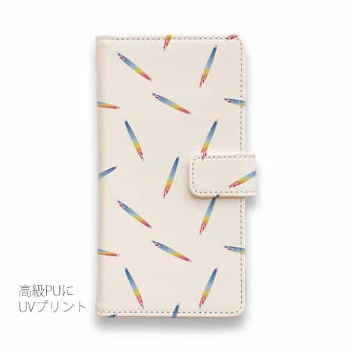 【手帳型】ルアーのシームレスパターン　メタルジグ