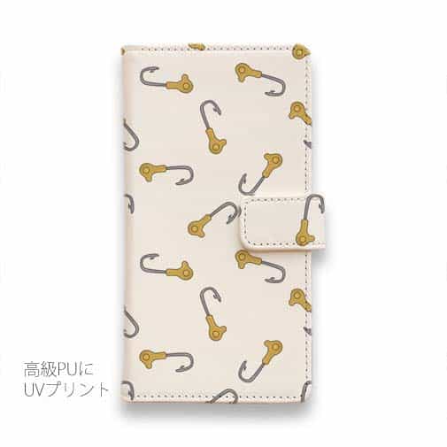 【手帳型】ルアーのシームレスパターン　ジグヘッド