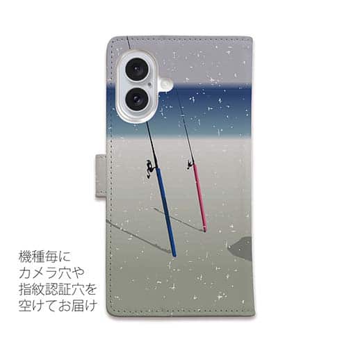 【手帳型】Fish and air　夏の浜辺