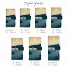 【手帳型】川岸のフライフィッシャー　ブルー