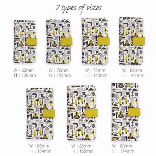 【手帳型】釣具のシームレスパターン