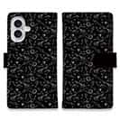 【手帳型】シンプルな釣具　シームレス　モノトーン