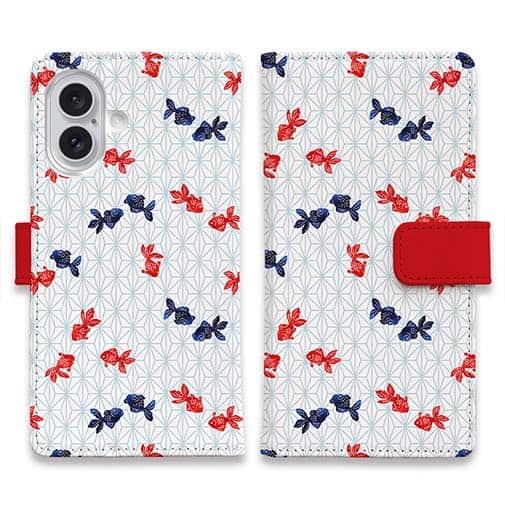 【手帳型】泳ぐ金魚