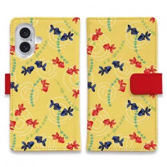 【手帳型】泳ぐ金魚　黄色