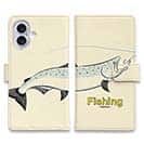 【手帳型】レトロフィッシング