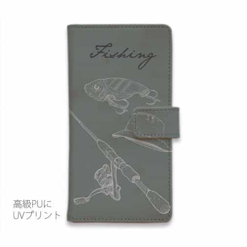 【手帳型】鉛筆書き　釣具セット