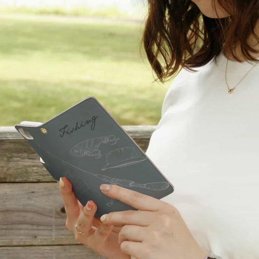 【手帳型】鉛筆書き　釣具セット