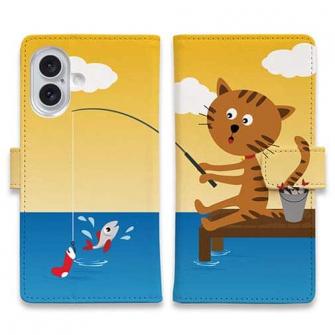 【手帳型】猫と釣り　晴天なり