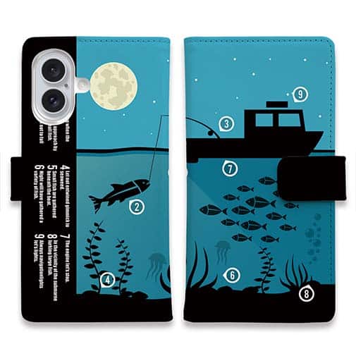 【手帳型】夜のボート釣り指南