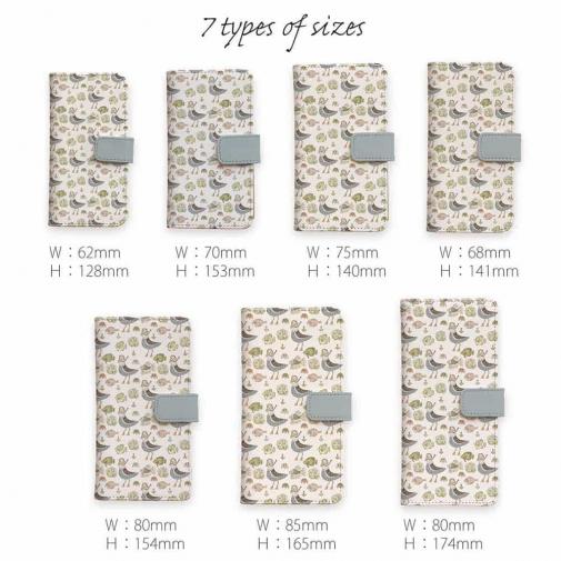 【手帳型】カモメ隊長と魚たち　シームレスパターン