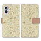 【手帳型】可愛い魚手書き風　シームレスパターン