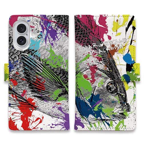 【手帳型】メジナ(グレ)　ペンキペイント