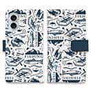 【手帳型】トラウトのシームレスパターン