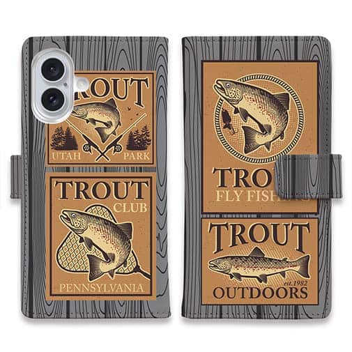 【手帳型】ビンテージ・トラウト