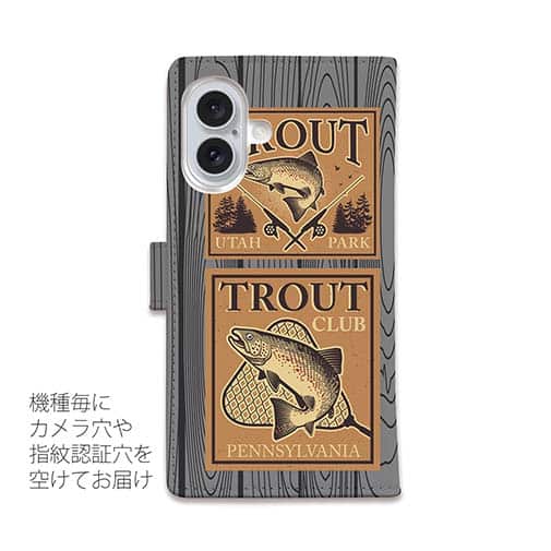 【手帳型】ビンテージ・トラウト