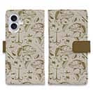 【手帳型】ビンテージ　フライフィッシング　シームレスパターン