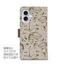 【手帳型】ビンテージ　フライフィッシング　シームレスパターン