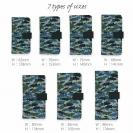 【手帳型】ブラックバス　迷彩大柄　ブルー