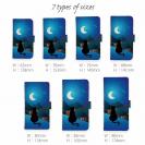 【手帳型】月と猫(ネコ)　スマホケース