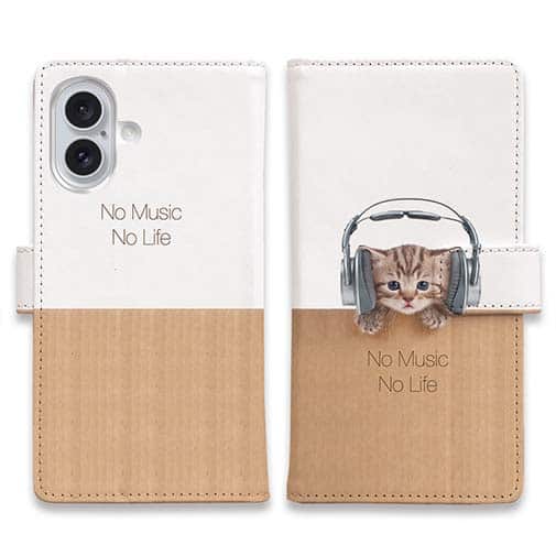 【手帳型】猫だってNo Music No Life