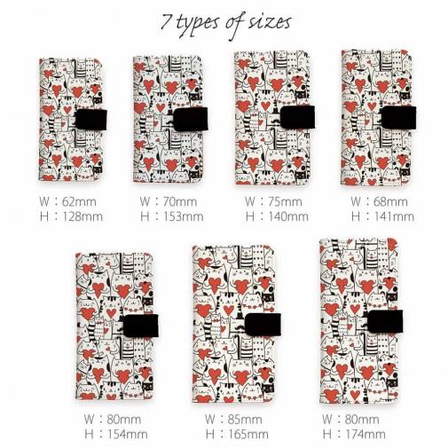 【手帳型】ハート猫