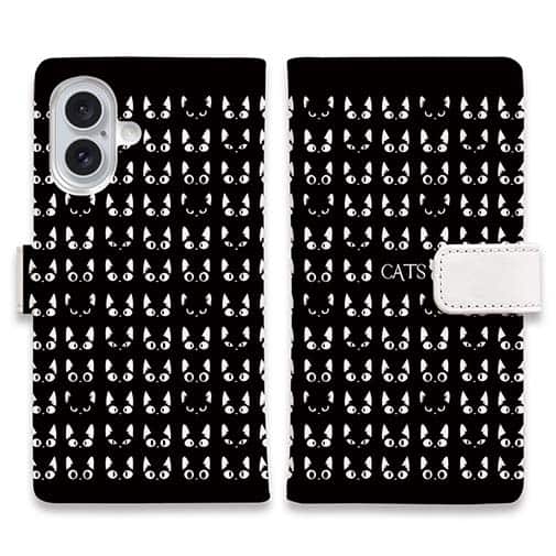 【手帳型】黒猫たちのスマホケース