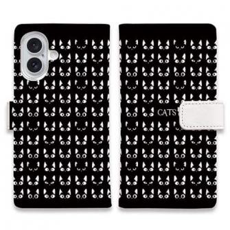 【手帳型】黒猫たちのスマホケース