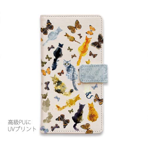 【手帳型】猫の背中