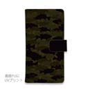 【手帳型】HEDGEHOG STUDIO　迷彩柄　ブラックバス　グリーンパンプキン