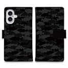 【手帳型】HEDGEHOG STUDIO　迷彩柄　ブラックバス　ニンジャ