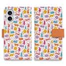 【手帳型】毛糸と猫のシームレスパターン　パート3