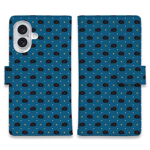 【手帳型】黒猫は夢の中