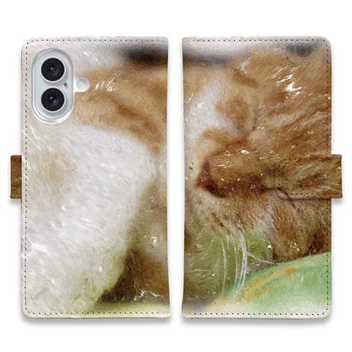 【手帳型】眠り猫アップ!