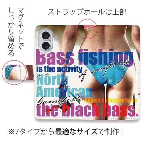 【手帳型】Bass Fishing