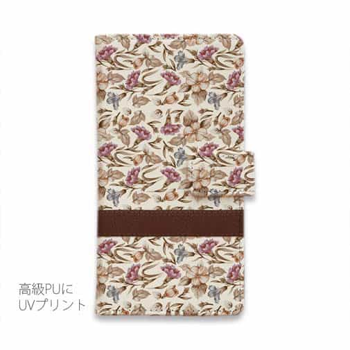 【手帳型】ビンテージな花柄
