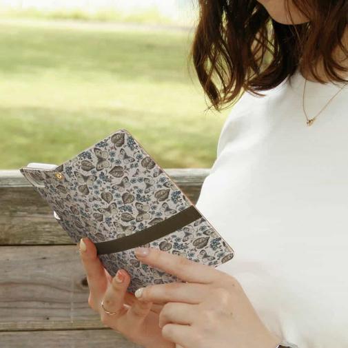 【手帳型】ビンテージなバタフライ(蝶)