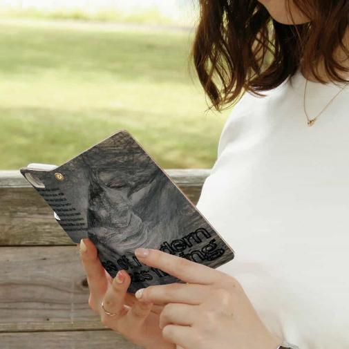 【手帳型】バスフィッシング　ダ・ビンチ風