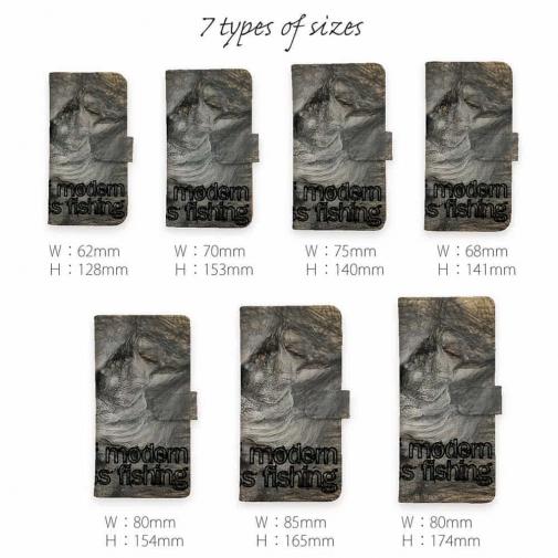 【手帳型】バスフィッシング　ダ・ビンチ風