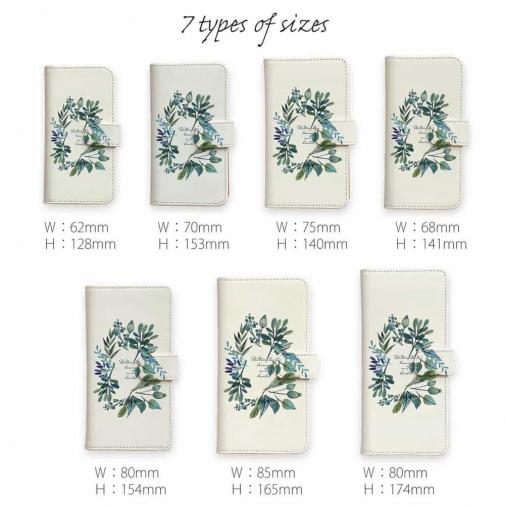 【手帳型】水彩で描いた花とハーブ