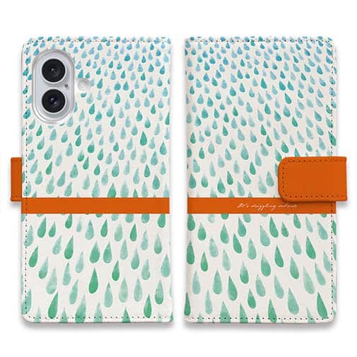 【手帳型】柔らかい雨