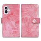 【手帳型】ウォーターフラワー　ピンク