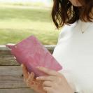 【手帳型】ウォーターフラワー　ピンク