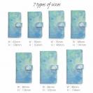 【手帳型】ウォーターフラワー　ブルー