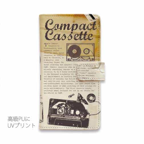 【手帳型】カセットデープでミュージック