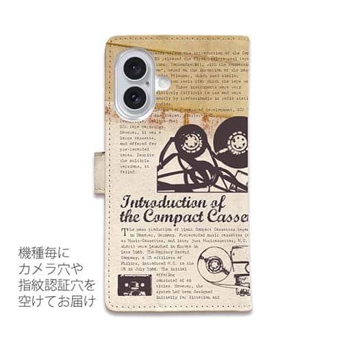 【手帳型】カセットデープでミュージック