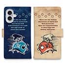 【手帳型】マダイ&イカ　ビンテージバージョン